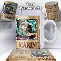 Taza Wanted-123 Anime One Piece Zoro