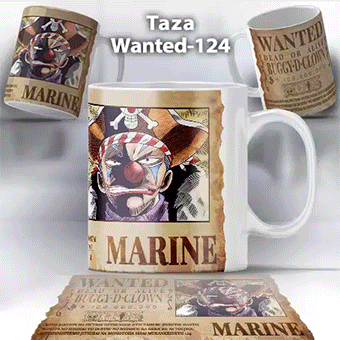 Taza Wanted-124 Anime One Piece Buggy