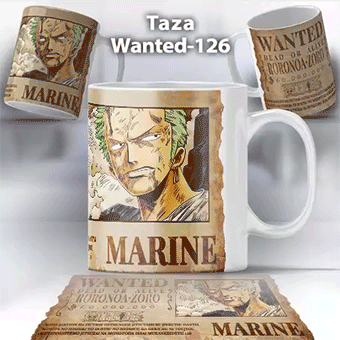 Taza Wanted-126 Anime One Piece Zoro