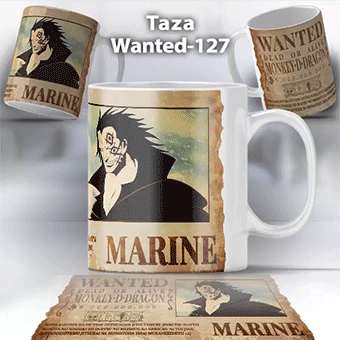 Taza Wanted-127 Anime One Piece Monkey D Dragon