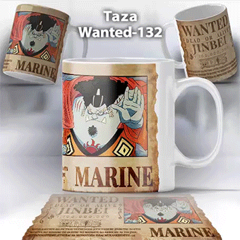 Taza Wanted-132 Anime One Piece Jinbei