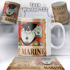 Taza Wanted-132 Anime One Piece Jinbei