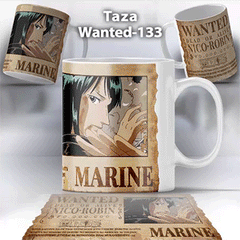 Taza Wanted-133 Anime One Piece Nico Robin