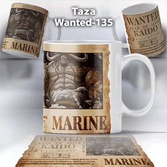 Taza Wanted-135 Anime One Piece Kaido