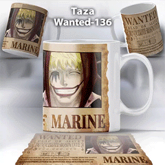 Taza Wanted-136 Anime One Piece Donquixote Rosinante